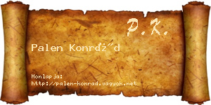 Palen Konrád névjegykártya